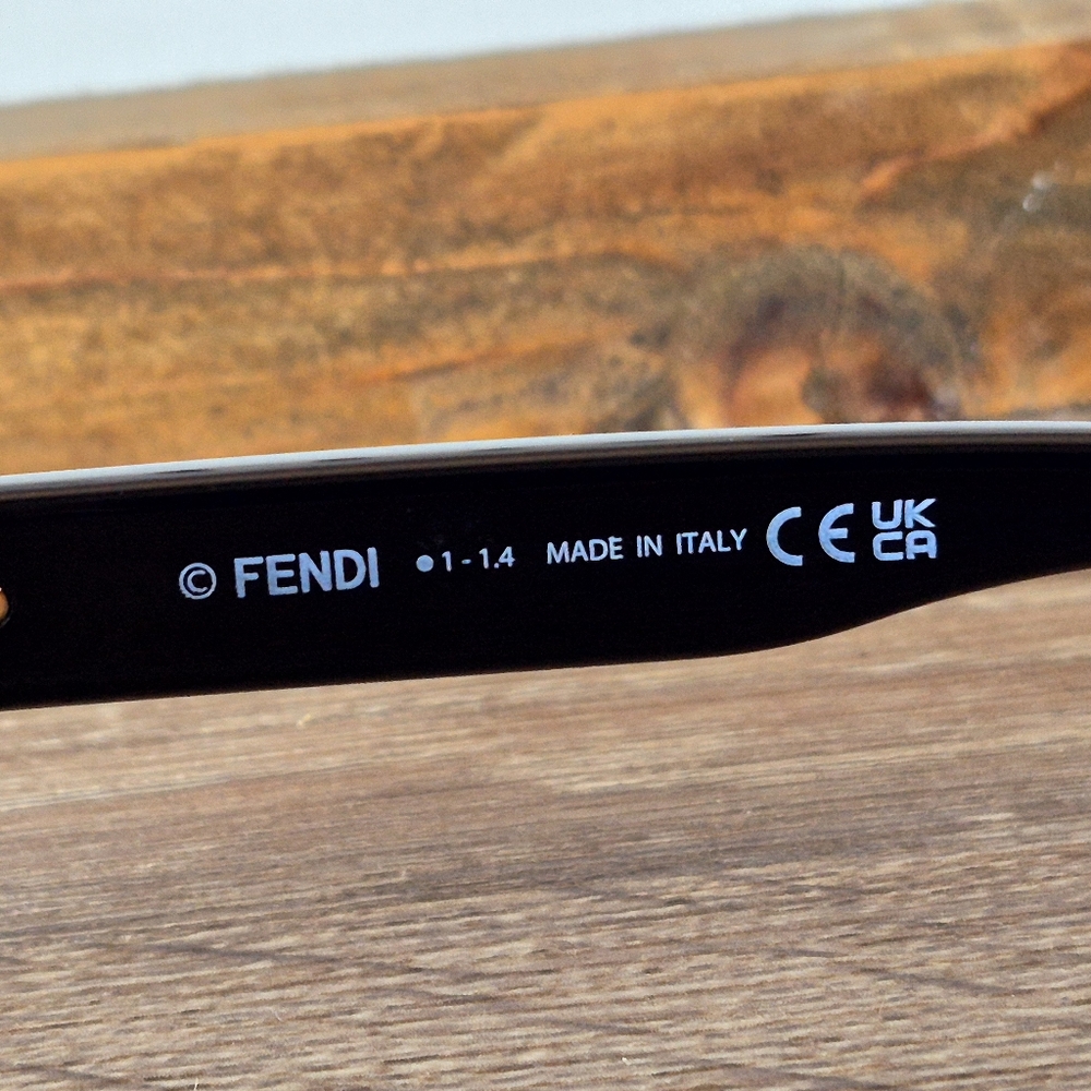 Fendi Black Sunglasses with Gold Accent - Picture 7 of 10